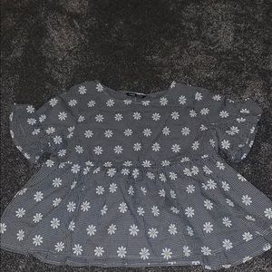 flower patterned shirt